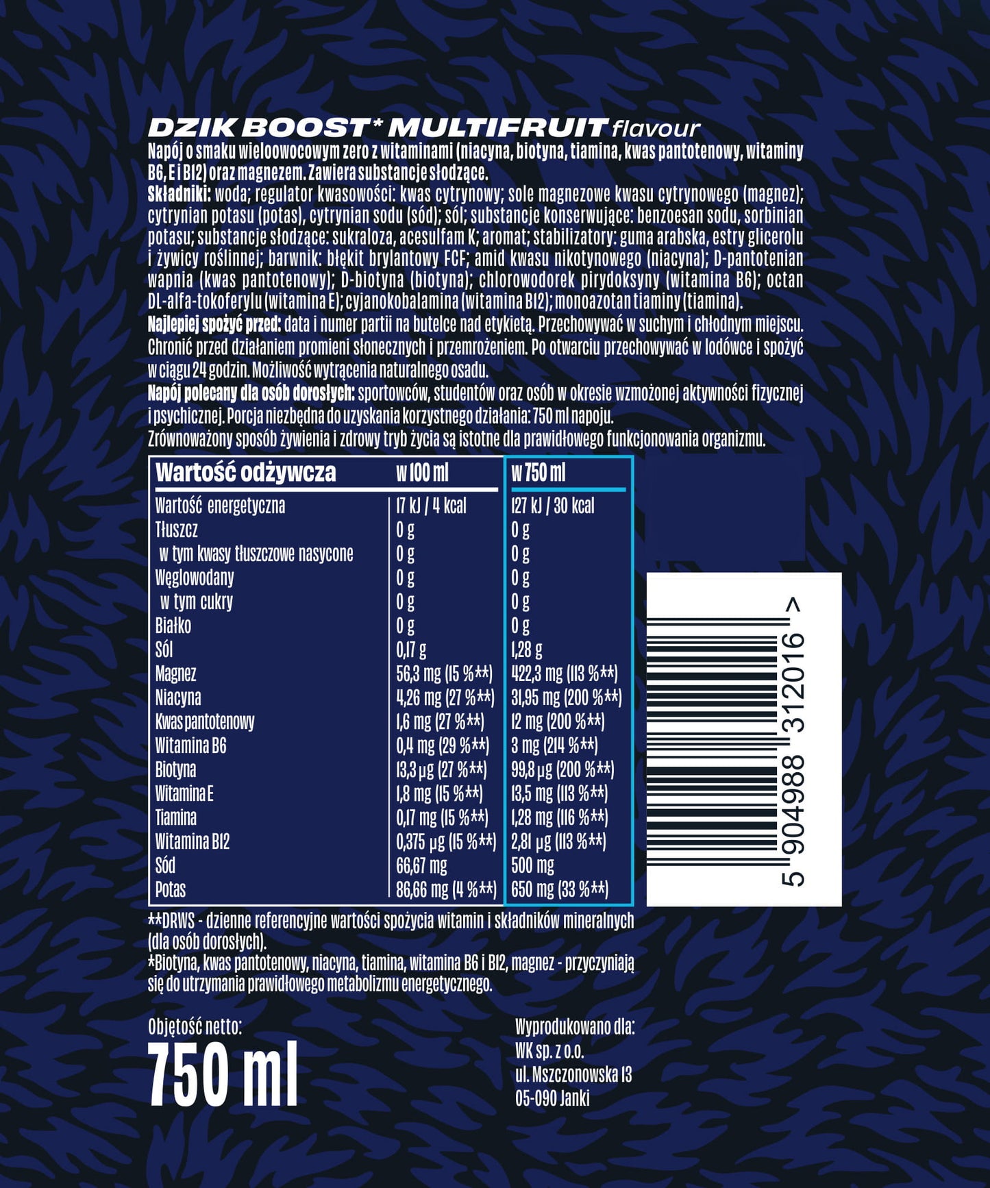 DZIK® BOOST ‑ 750 ML