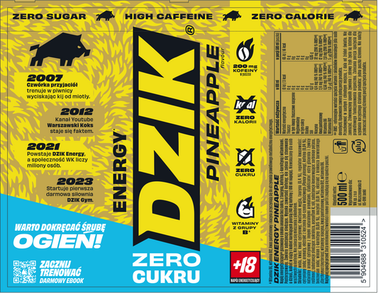 DZIK® Energy Ananas 500 ml