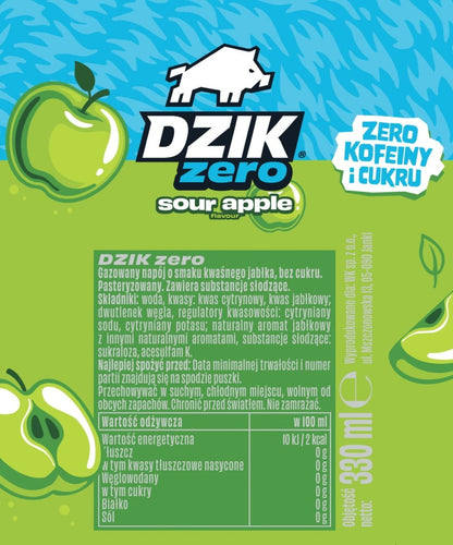 DZIK® ZERO SOUR APPLE ‑ 330 ML