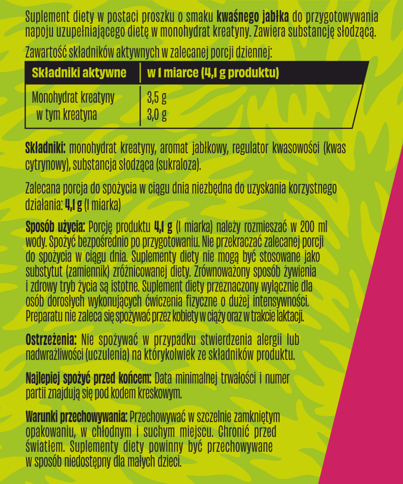 KREATYNA SOUR APPLE DZIK® 369g