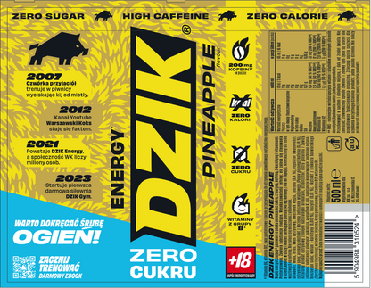 DZIK® Energy Ananas 500 ml